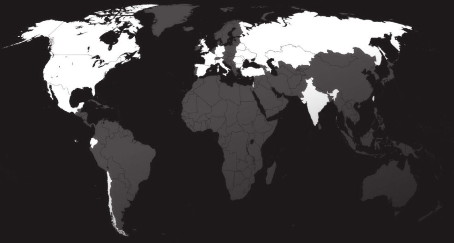 Worldwide & Distribution World Map
